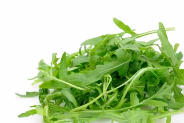 Rucola met peer en gorgonzola