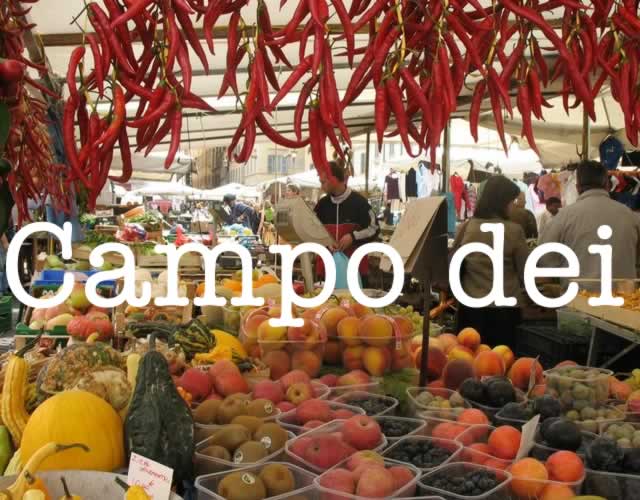 Een lunch op het Campo dei ‘Fiori in Rome