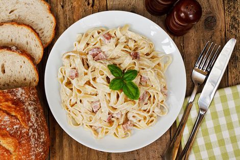 Pasta carbonara maar dan een gezonde variant