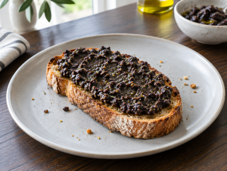 Broodje met tapenade