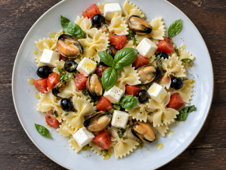 Farfalle in zomerse salade