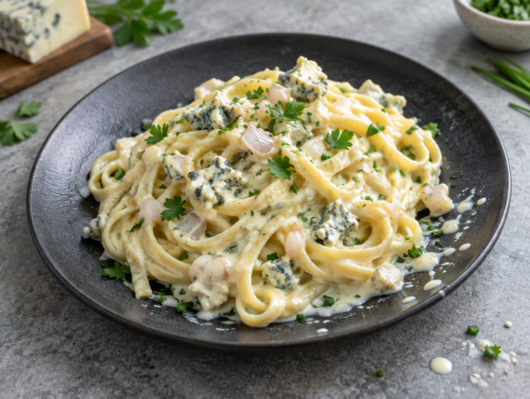 Fettucine met gorgonzola kaas