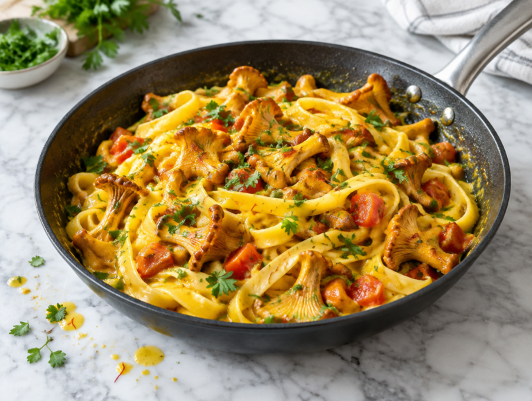 Fettucine met saffraan