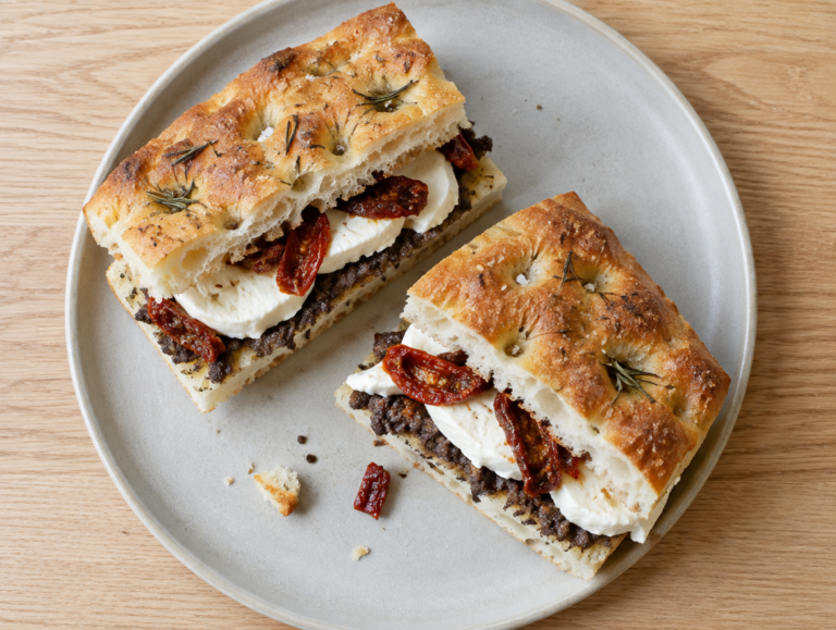 Foccacia met olijvenpasta