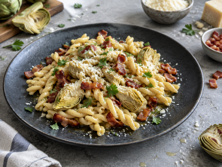 Gemelli met artisjokken