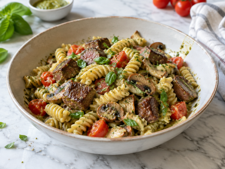 Hertenvlees met fusilli