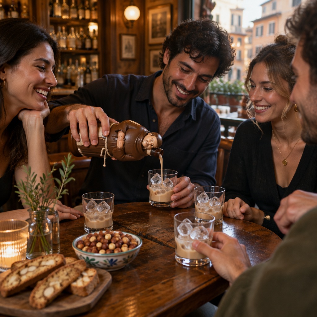 Frangelico likeur: de Italiaanse hazelnootlikeur in het monnikflesje