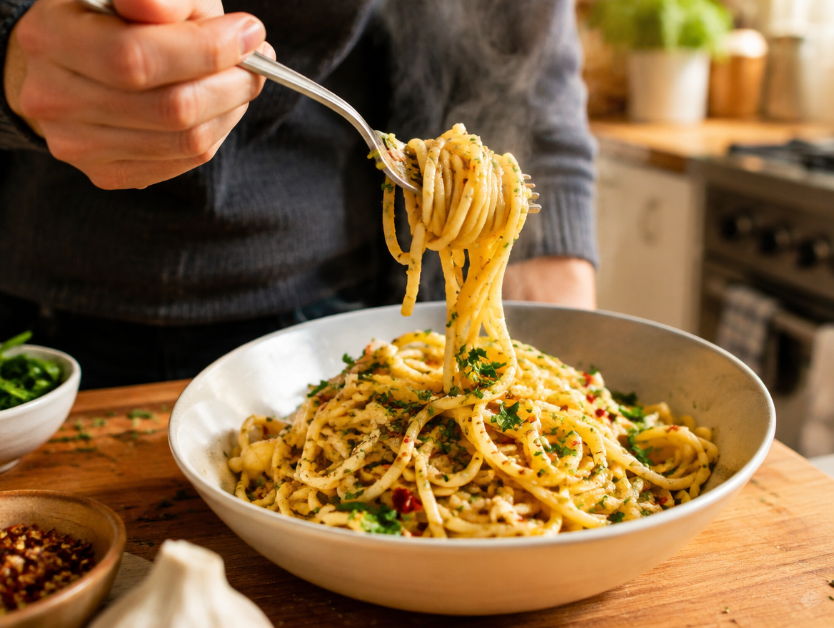 Knoflookspaghetti
