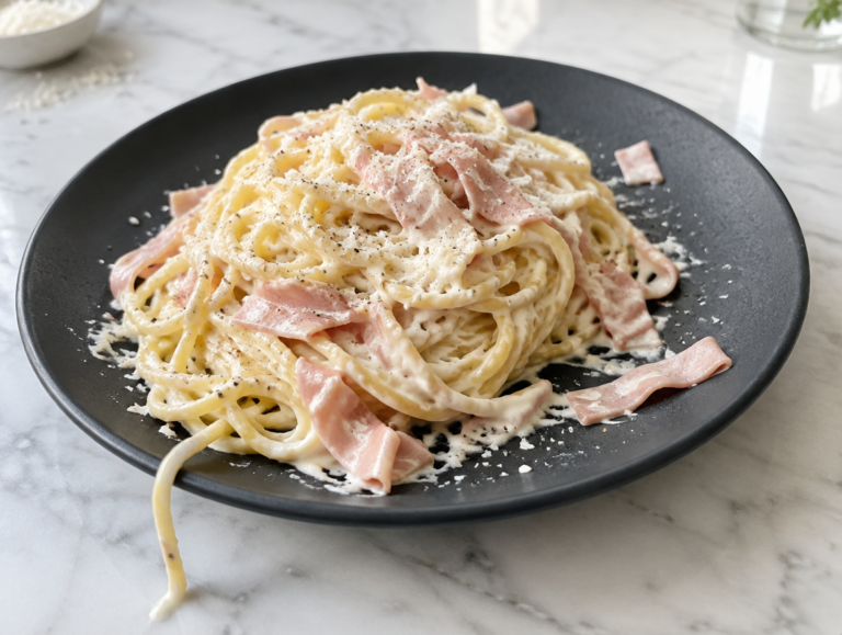 Spaghetti con Mortadella e Mascarpone