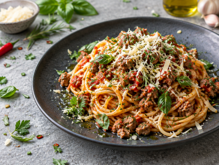 Rode Spaghetti met Verse Kruiden