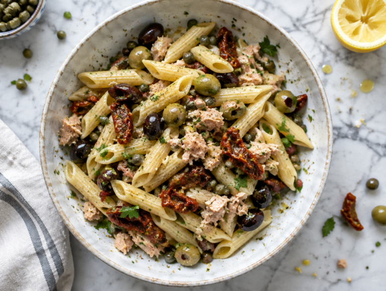 Insalata di penne con tonno