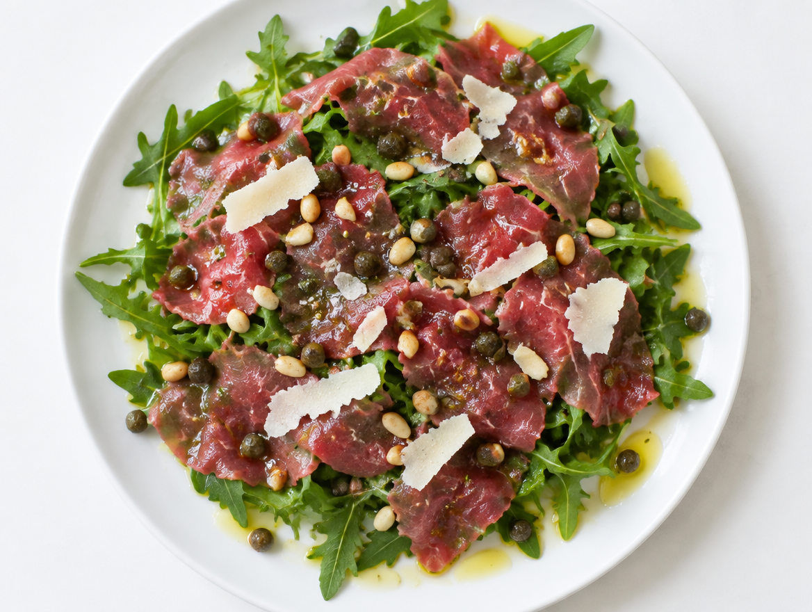 Italiaanse salade met carpaccio