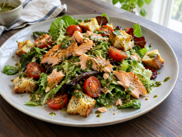 Italiaanse salade met zalm