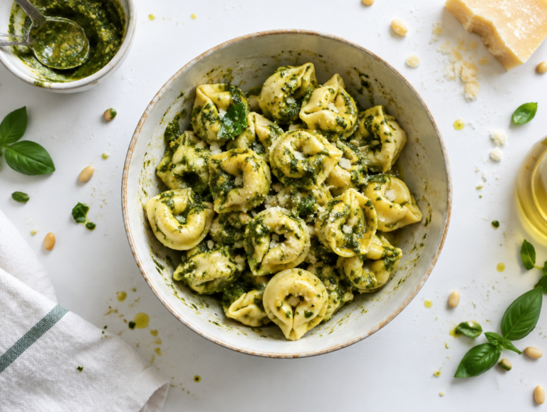 Kaastortellini met pesto
