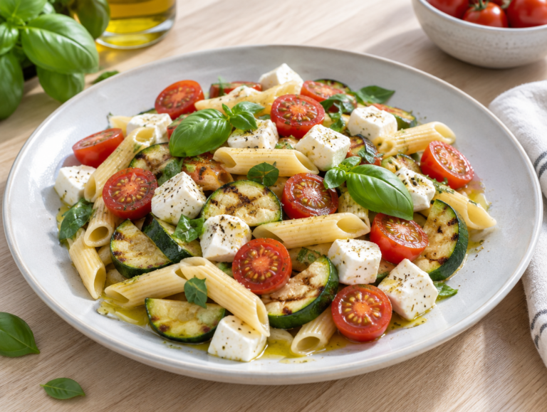 Koude pasta margherita