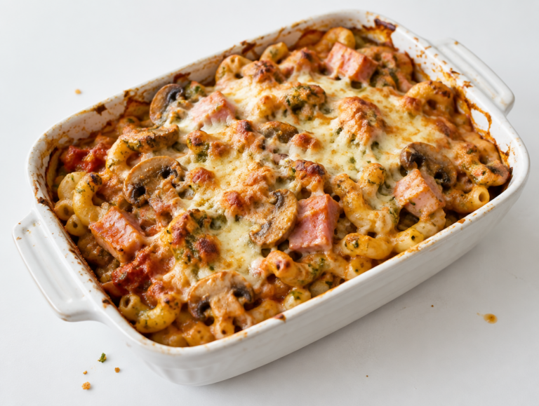 Macaroni met beenham
