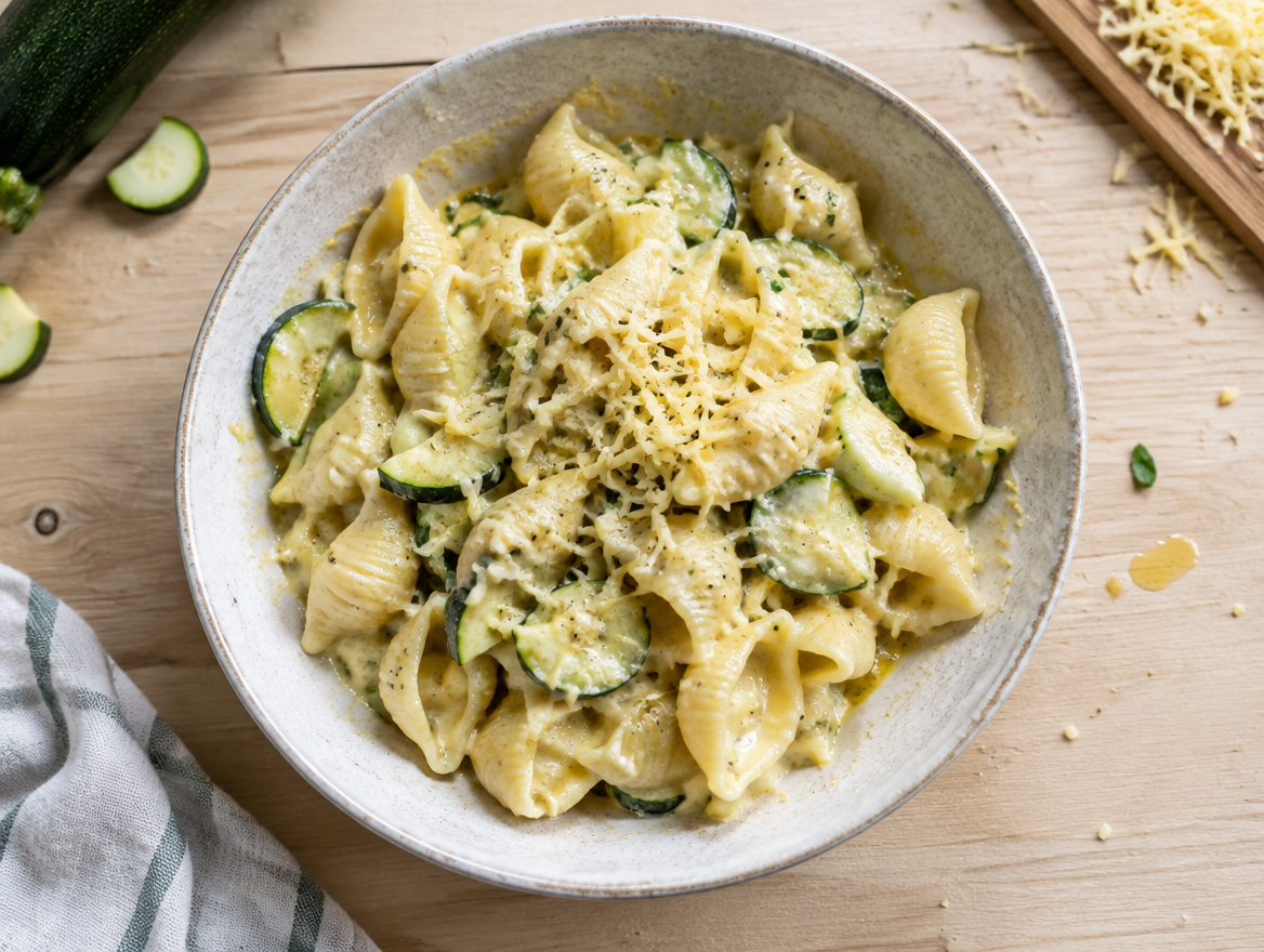 Macaroni met courgette