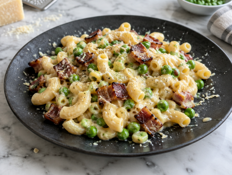 Macaroni met kaas en spek