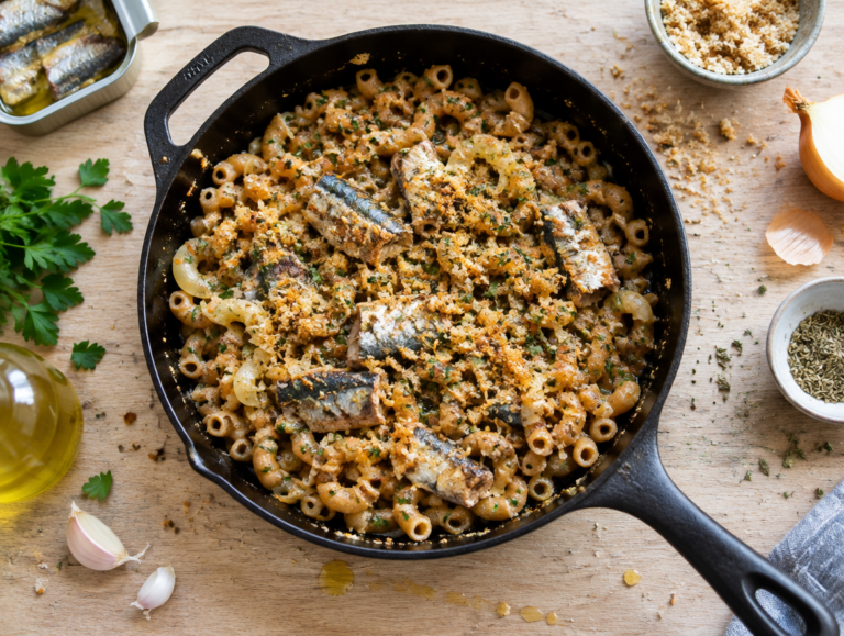 macaroni met sardientjes