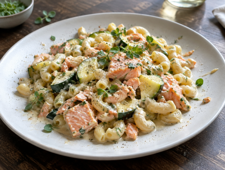 Macaroni met zalm