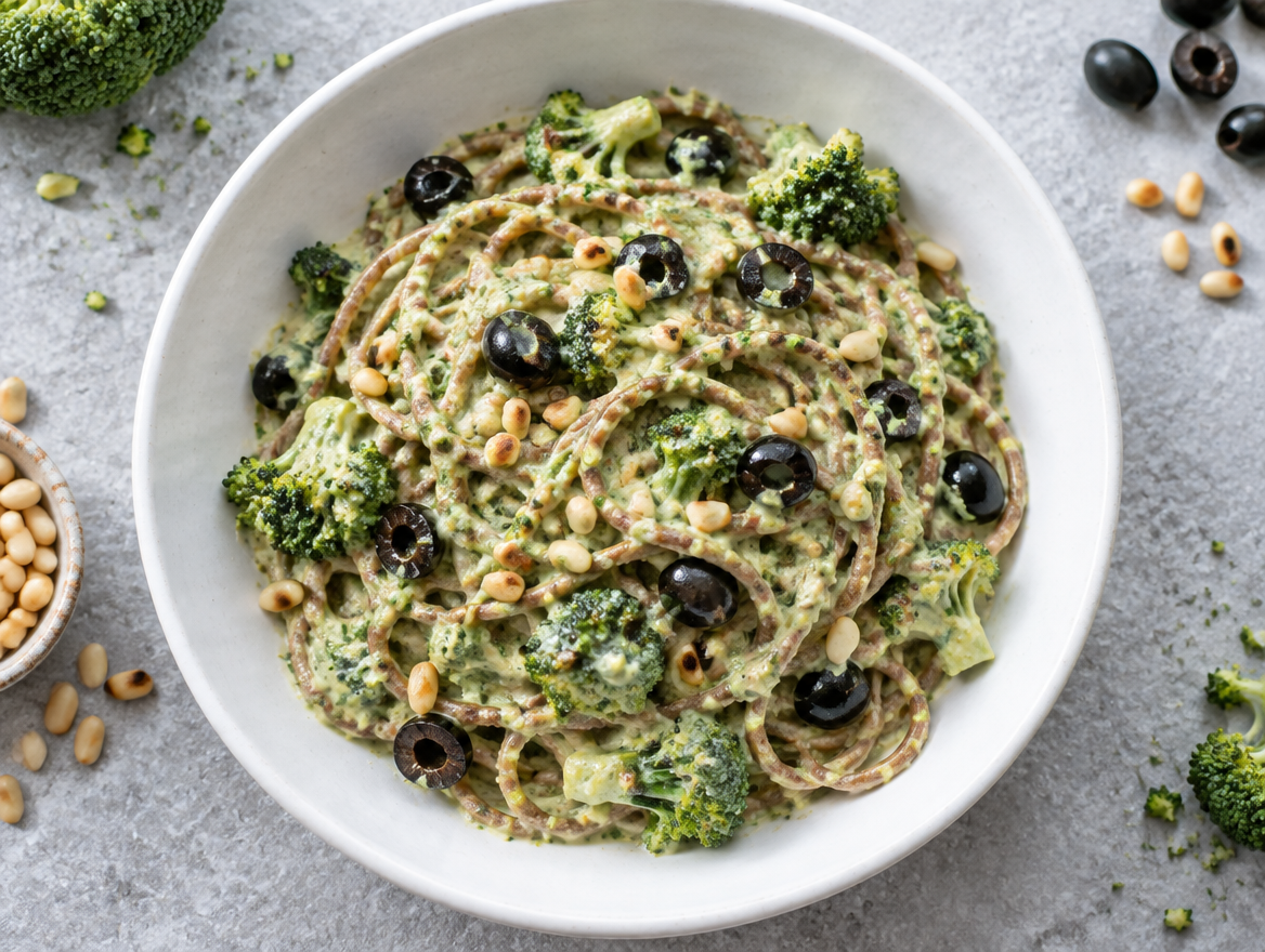 Spaghetti met broccoli-roomsaus