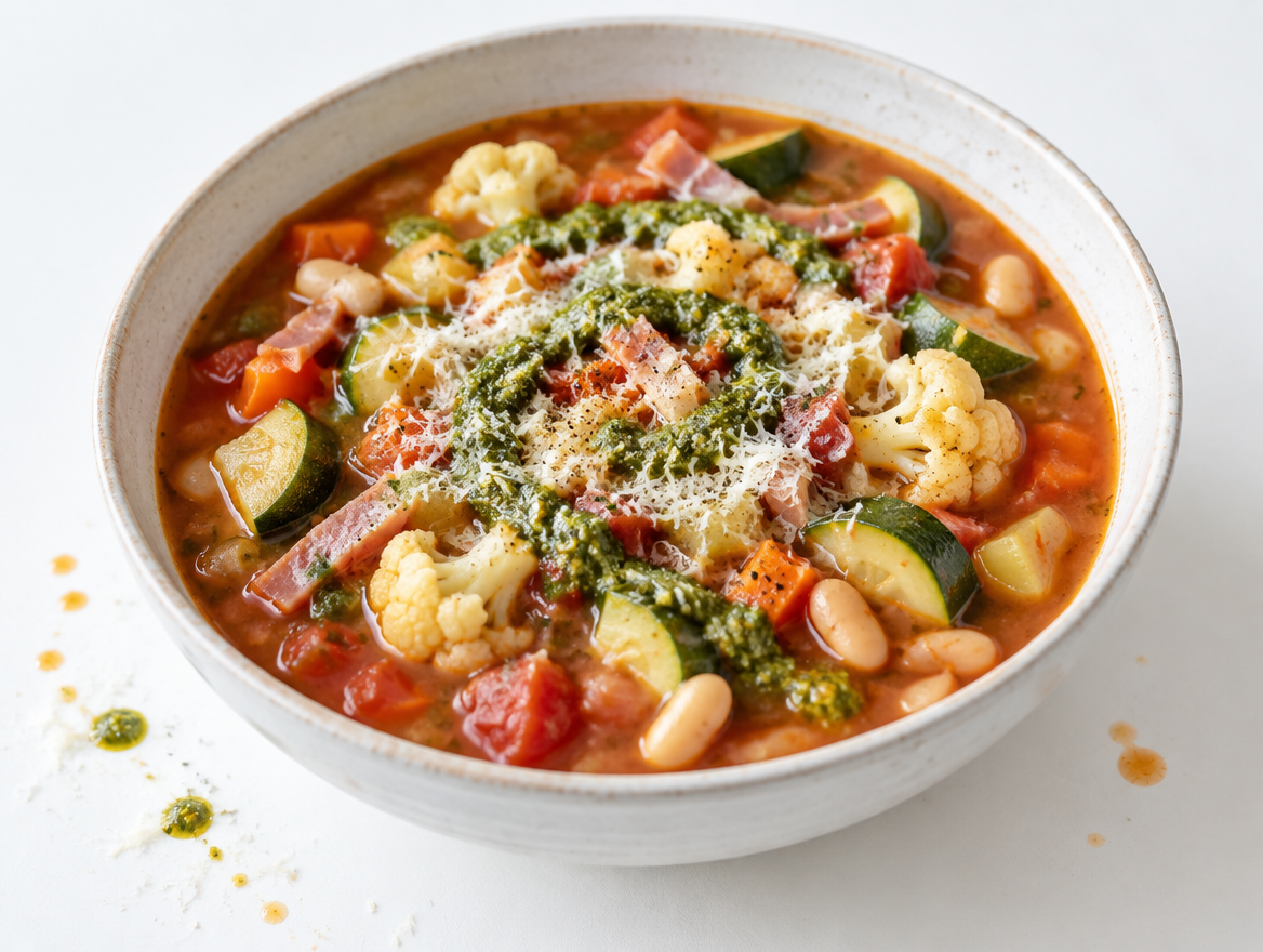 Minestronesoep met pesto
