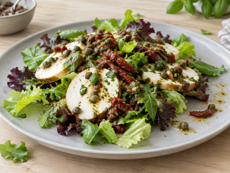 Mozzarellasalade met zongedroogde tomaten