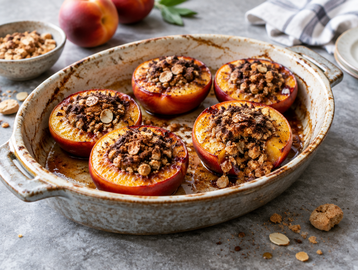 Nectarines uit de oven