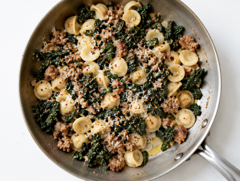 Orecchiette met boerenkool en salsiccia
