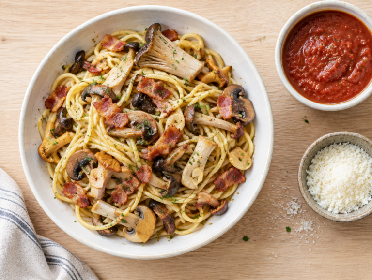 Paddenstoelenspaghetti