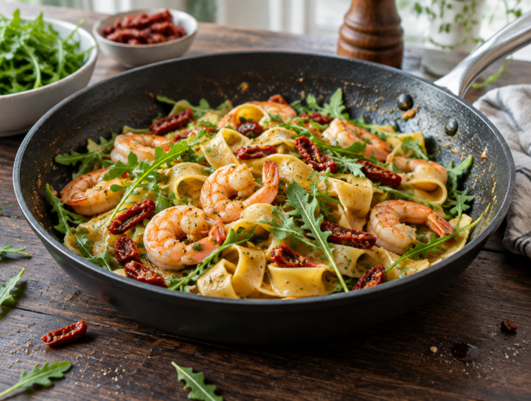 Pappardelle met gamba’s