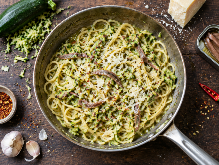 Pasta met courgettensaus