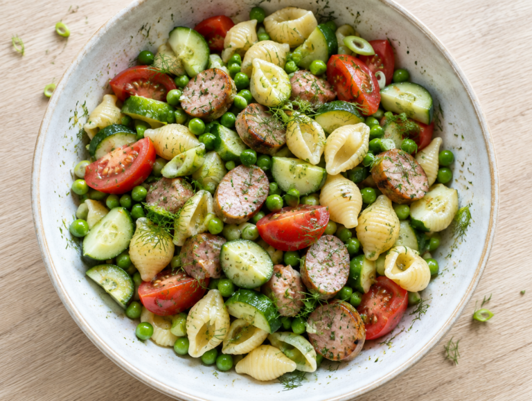 Pastasalade met groenten