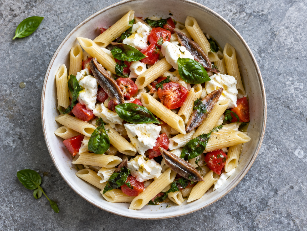 Pastasalade met mozzarella