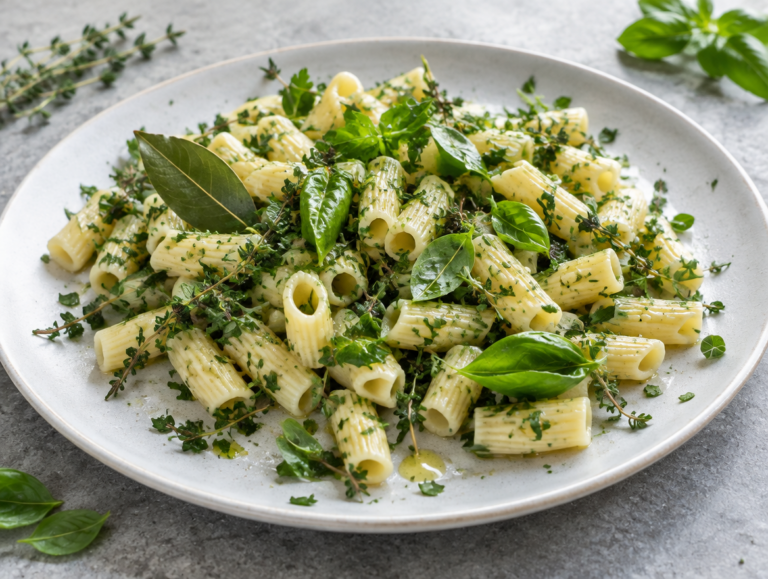 Pastasalade met verse kruiden