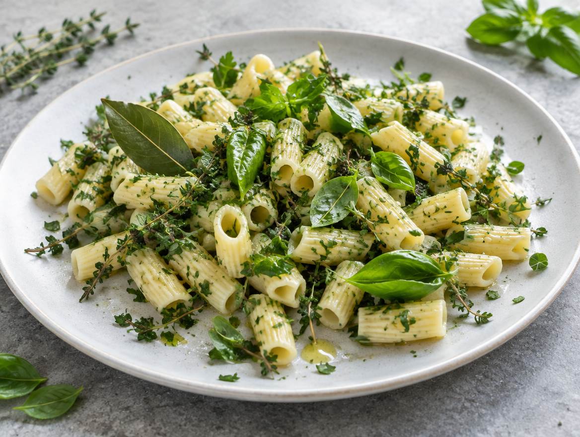Pastasalade met verse kruiden