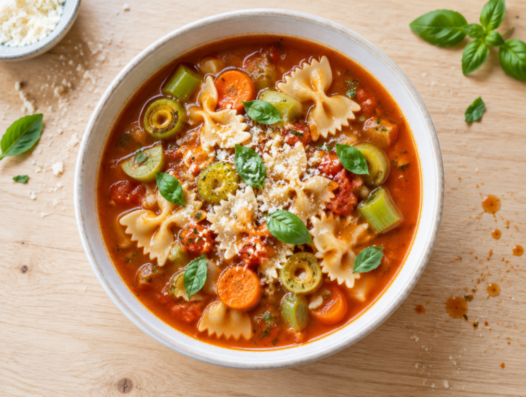 Pastasoep met groenten