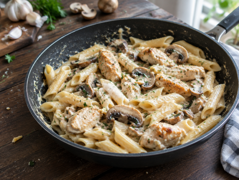 Penne met champignonsaus