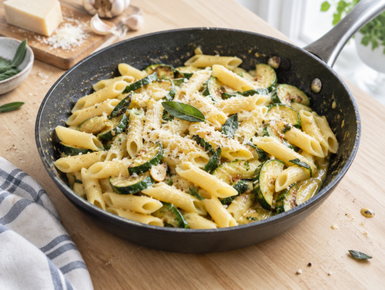 Penne met courgettes