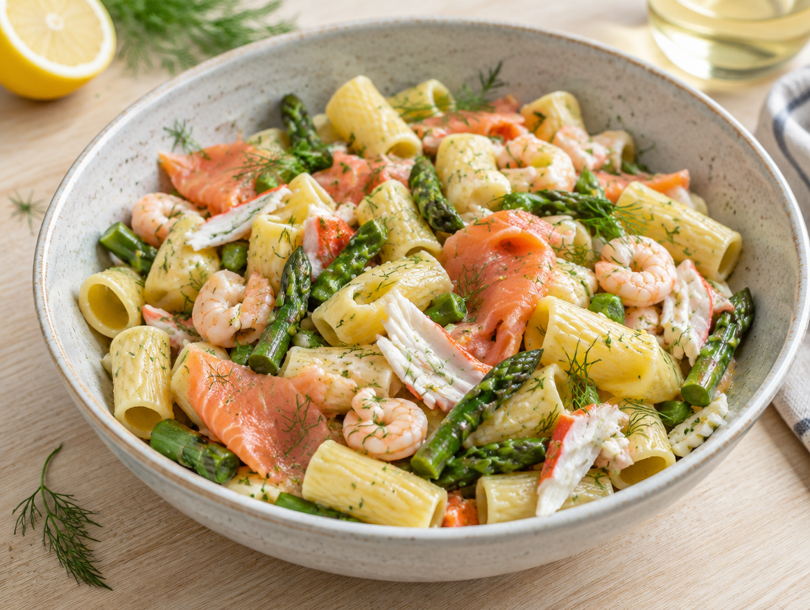 Pipe rigate met zalm