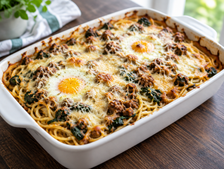 Pittige groene spaghetti
