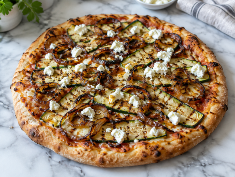 Pizza courgette en feta