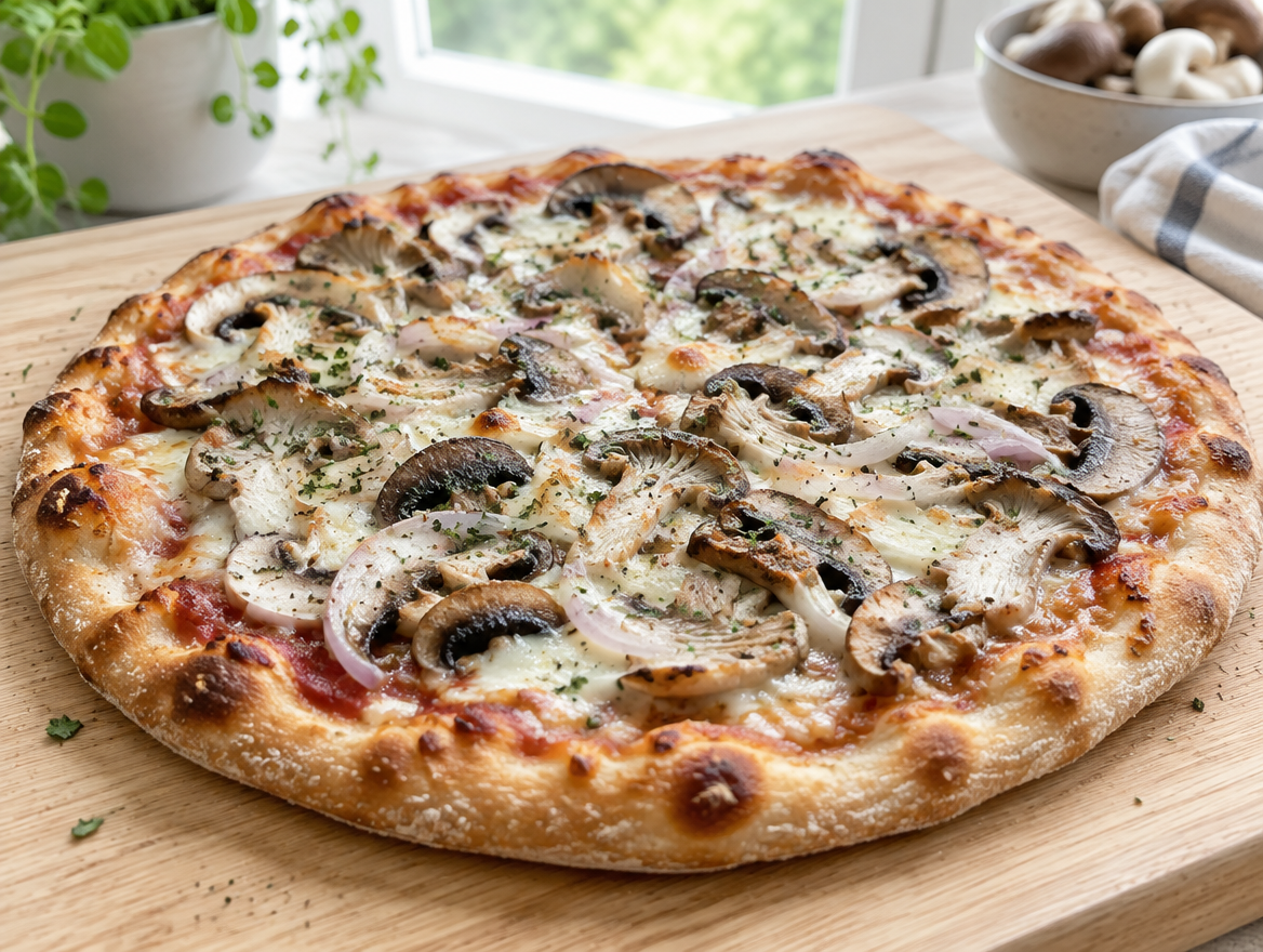 Pizza met champignons