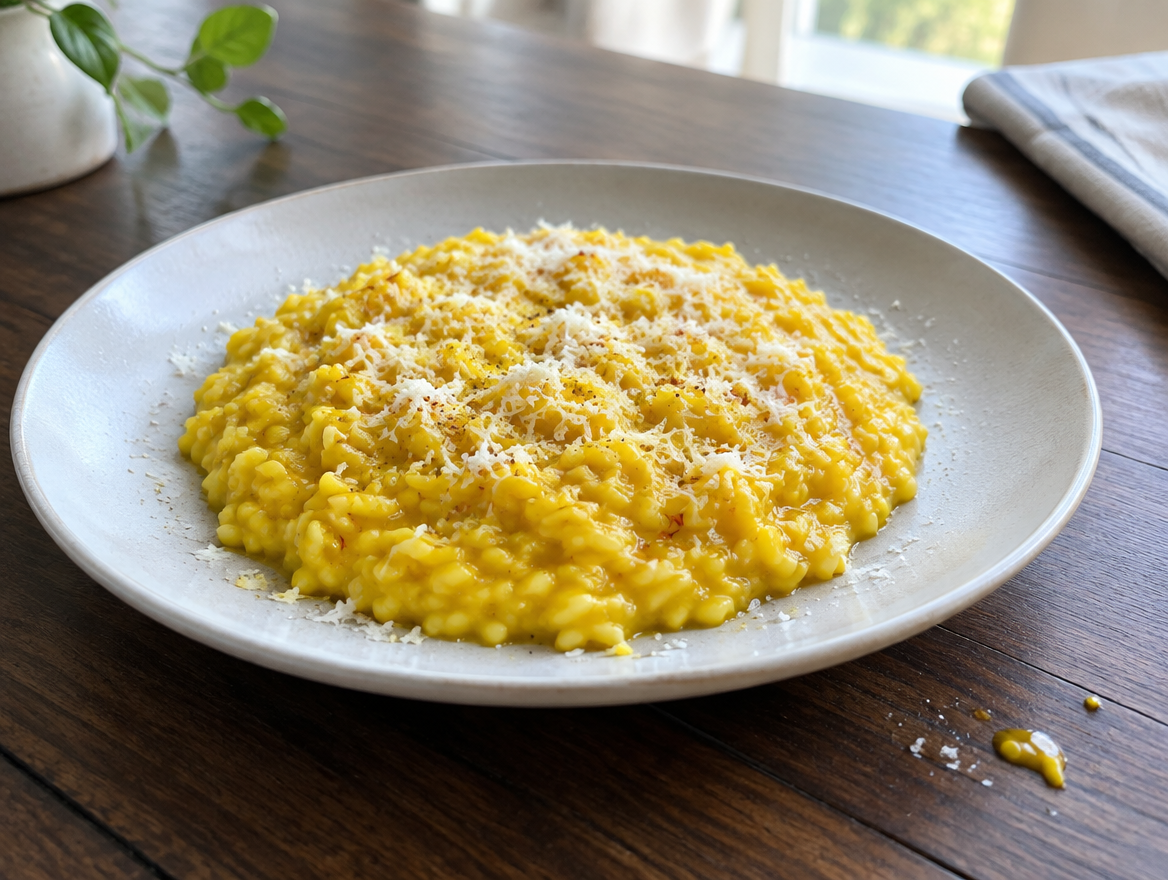 Risotto alla milanese met saffraan en parmezaan
