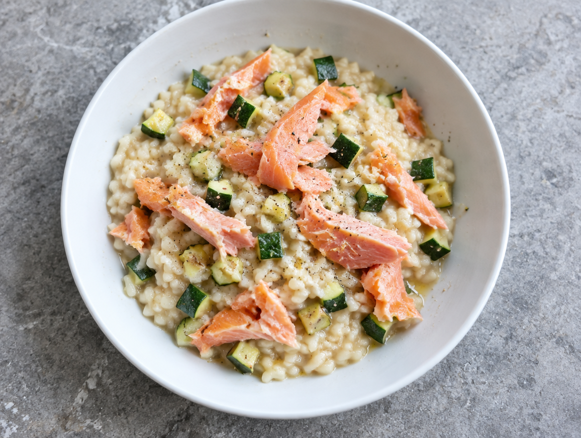 Risotto met zalm