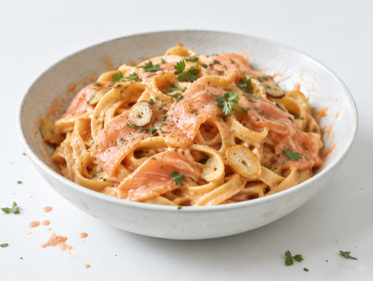 Roze fettucine