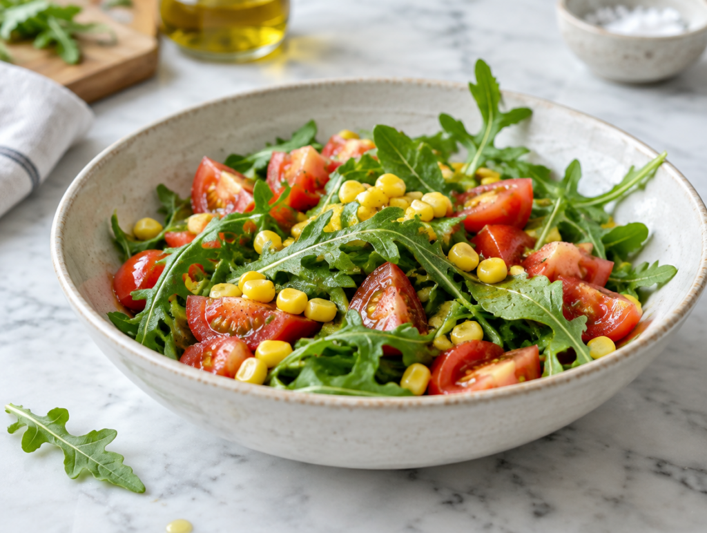 Salade van tomaat en rucola