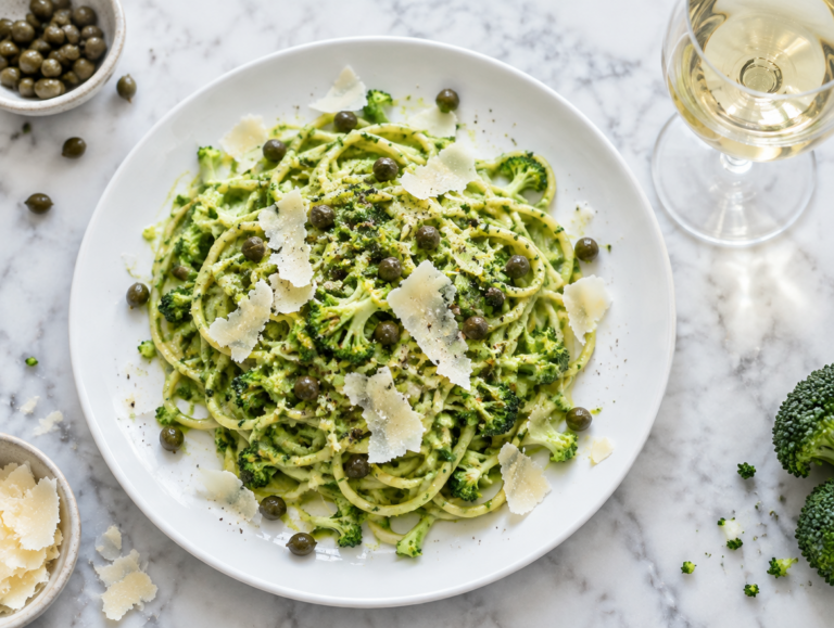 Spaghetti met broccolisaus