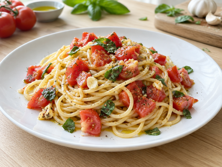 Spaghetti met verse tomatensaus