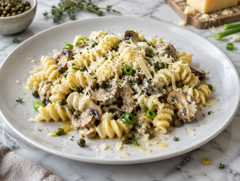Spiraalmacaroni met olijvensaus